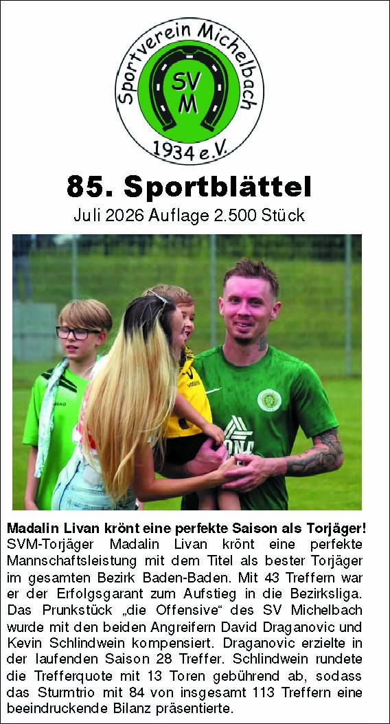 85. Sportblättel ist online