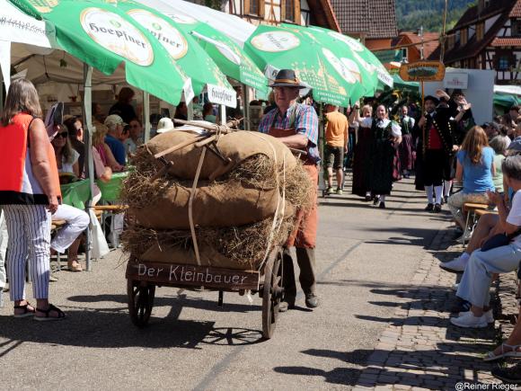 SVM-Ehrenmitglied Hanspeter Heberle als Kleinbauer beim großen Umzug